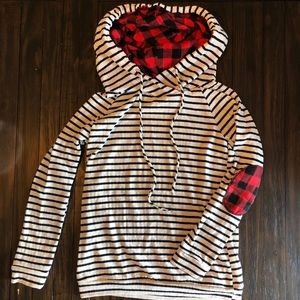 Hooded Elbow Patch Sweater